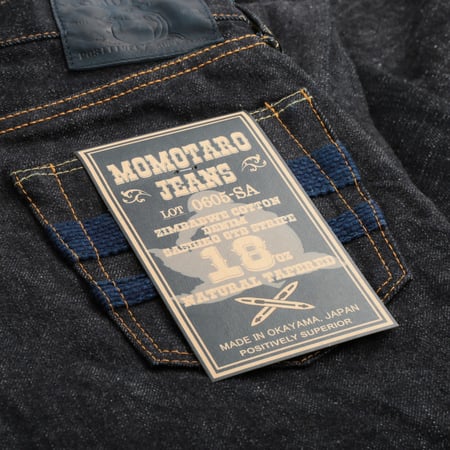0605-SA Natural Tapered 18oz Sashiko