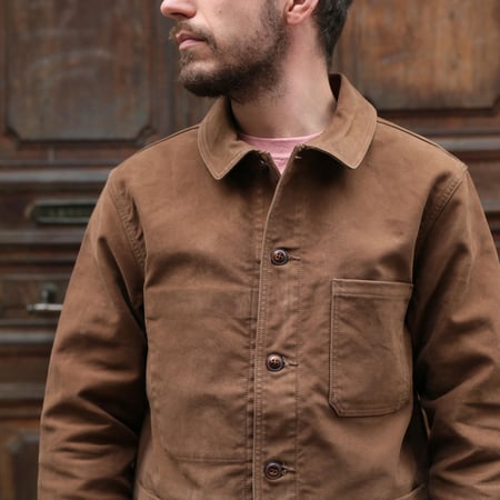 French Moleskin Jacket Brown