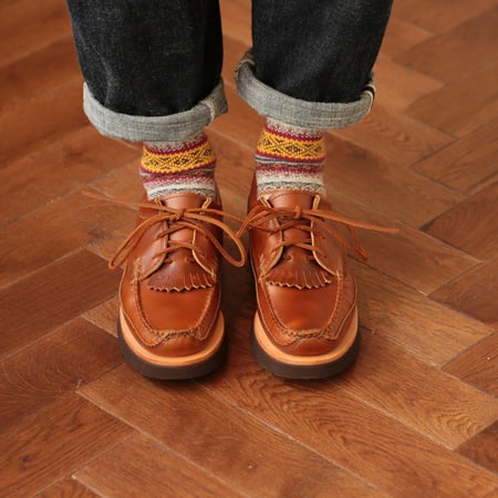 Blucher DB with Kiltie in Whisky Color