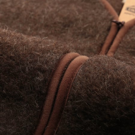 detail-loafers-COLDBREAKER-sleeveless wool jacket-Pepitko Vest-dark brown