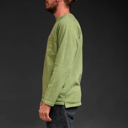 Heavy Raglan LS Pocket T-Shirt P-Matcha