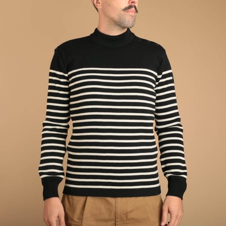 Navy/Ecru Striped Sailor Sweater