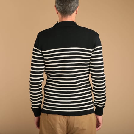 Navy/Ecru Striped Sailor Sweater