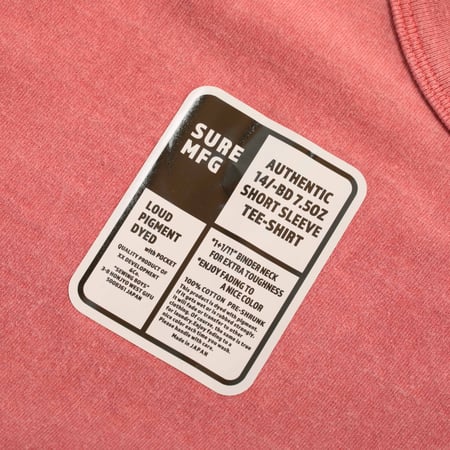 "SURE MFG" 7.5oz Pocket S/S Tee Sweet Chili
