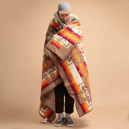 Large Chief Joseph Blanket in Khaki