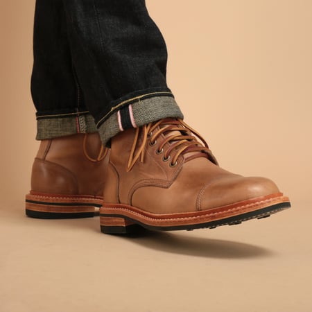 Cap-Toe Trench Boot Natural Chromexcel