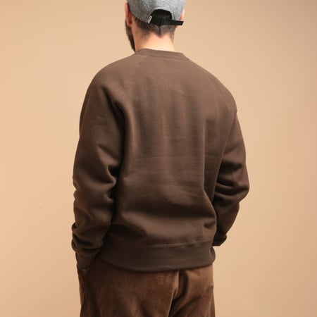 "SURE MFG" Awesome Crewneck Sweatshirt Brown