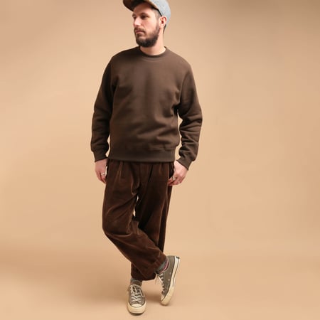 "SURE MFG" Awesome Crewneck Sweatshirt Brown