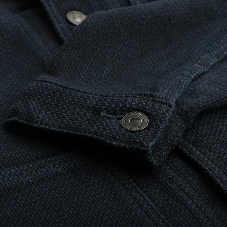 MOMOTARO Dobby Coverall Jacket Indigo Sleeve Flâneurs