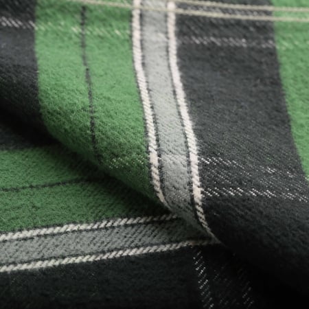 Lot 3022 Flannel Shirt With Chinstrap Green