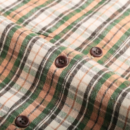 Lot 3022 Flannel Shirt With Chinstrap Salmon