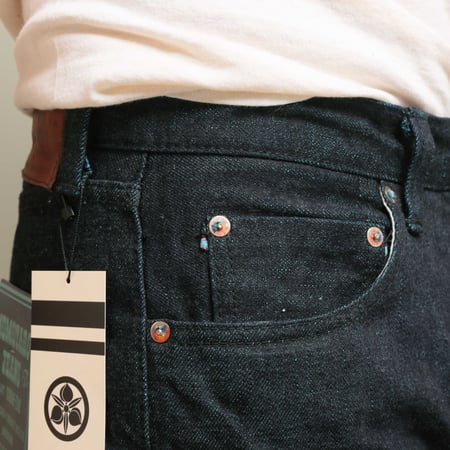 0306-IM Tight Tapered 15,7oz Indigo x Mint