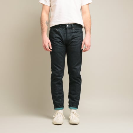 0306-IM Tight Tapered 15,7oz Indigo x Mint