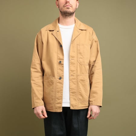 MIL Chore Jacket Supima Herringbone Khaki