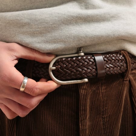Braided Rosewood Manila Belt