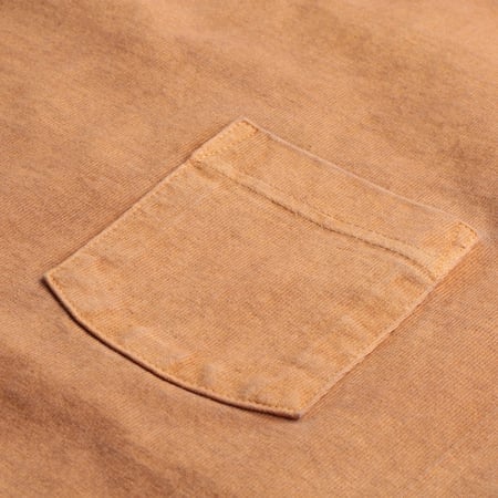 Short Sleeve Heavy Raglan Pocket Tee in Mocha Color