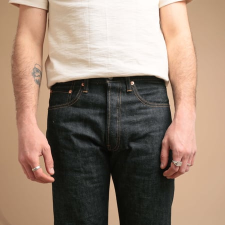 "NO COMPLY" Slim 13.5oz Indigo Selvedge Denim
