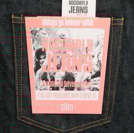 "NO COMPLY" Slim 13.5oz Indigo Selvedge Denim