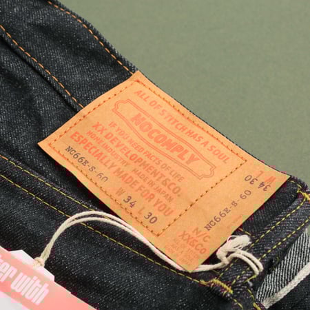"NO COMPLY" Slim 13.5oz Indigo Selvedge Denim