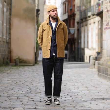 French Moleskin Jacket Beige