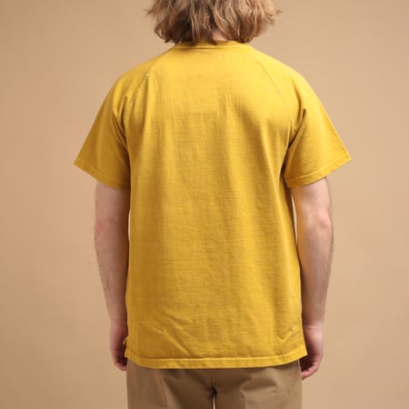 Short Sleeve Heavy Raglan Pocket Tee - Banana Yellow