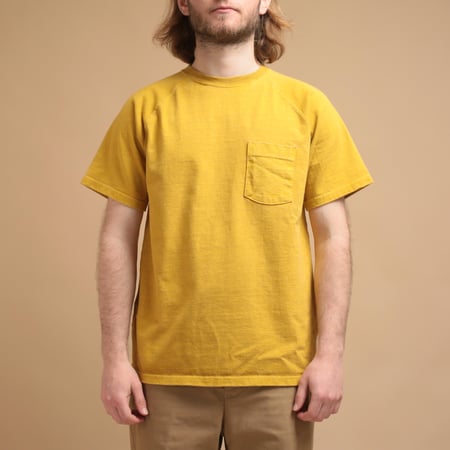 Short Sleeve Heavy Raglan Pocket Tee - Banana Yellow