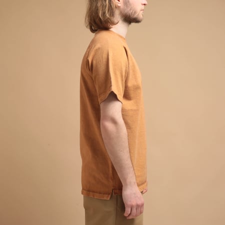 Short Sleeve Heavy Raglan Pocket Tee in Mocha Color