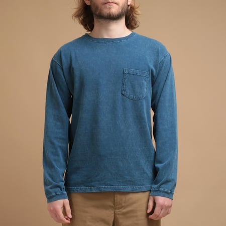 L/S Pocket Tee Ice Blue