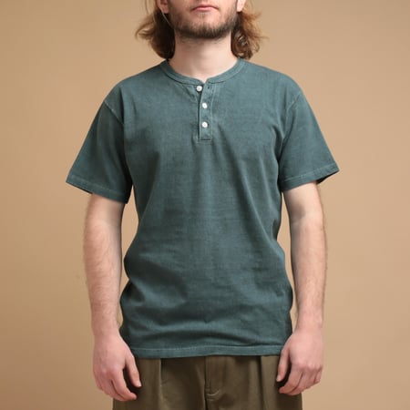 S/S Henley Tee P-Slate