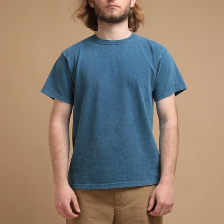 Short Sleeve Crew T-Shirt Ice Blue Indigo