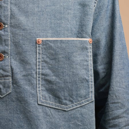 F3487 Chambray Pullover Shirt