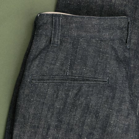 F0516 Herringbone Trousers Indigo