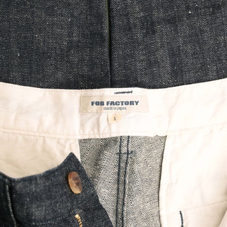 F0516 Herringbone Trousers Indigo