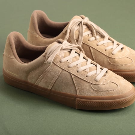 German Military Trainer Beige Suede
