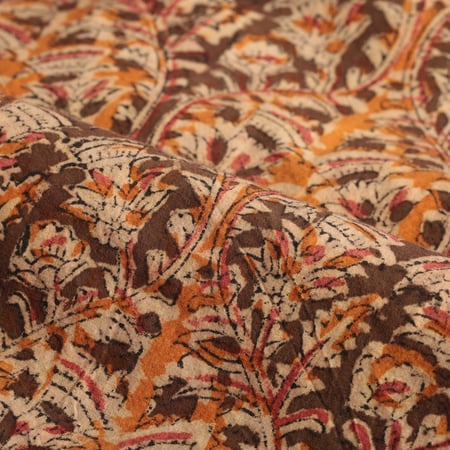 Open Collar Short Sleeve Shirt with Block Print in Brown