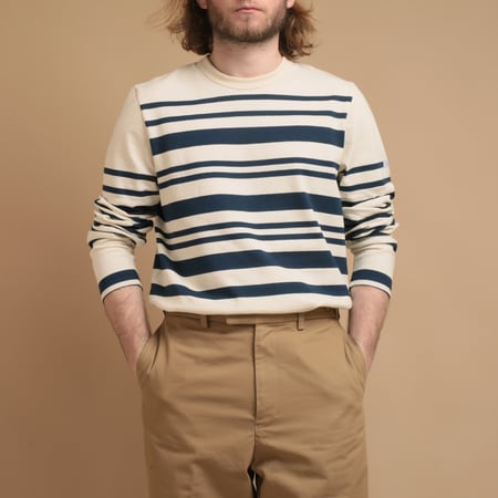 THE MINOR / Pablo Ecru/Navy Sailor Shirt