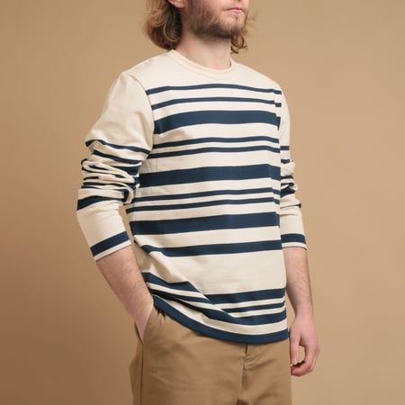 THE MINOR / Pablo Ecru/Navy Sailor Shirt