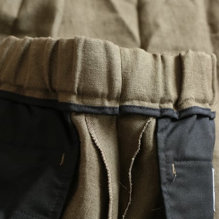 T005 Linen Drawstring Trouser Khaki