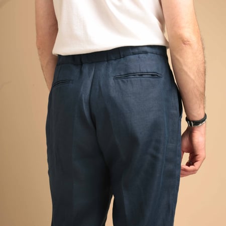 T007 Internal Drawstring Trouser Indigo