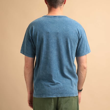 Short Sleeve Henley Tee Ice Blue