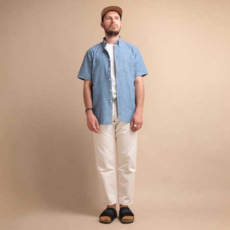 Short Sleeve Chambray Shirt