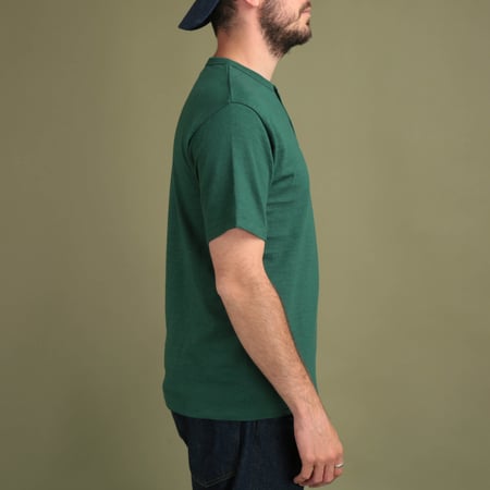 Lot 4601 Henley Neck T-Shirt Dark Green