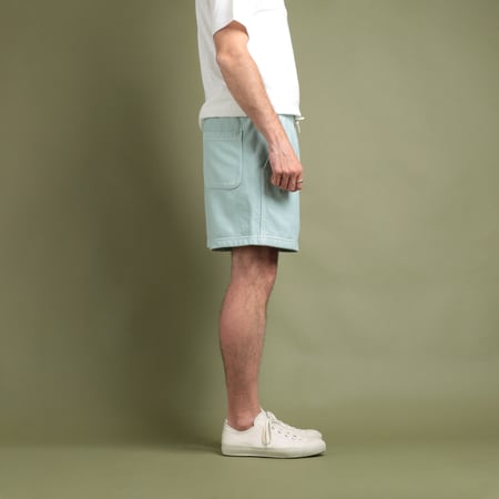 "Spring Terry" Super Tuck Shorts in Gray Mist