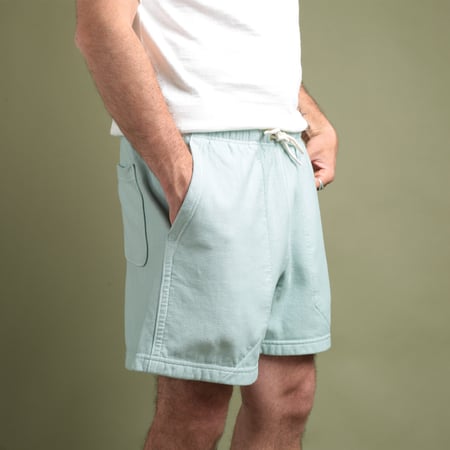 "Spring Terry" Super Tuck Shorts Gray Mist