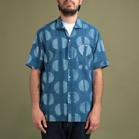 KARDO x FLÂNEURS / S/S Shirt Shibori Dyed Seersucker