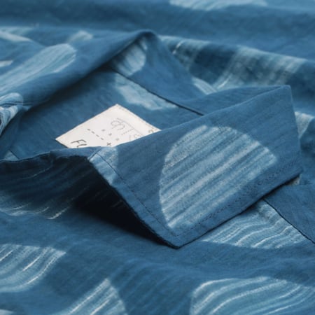 KARDO x FLÂNEURS / S/S Shirt Shibori Dyed Seersucker