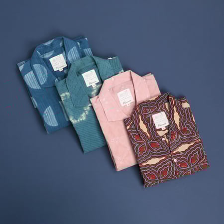 KARDO x FLÂNEURS / S/S Shibori Dyed Seersucker Shirt