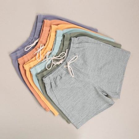 "Spring Terry" Super Tuck Shorts Top Gray