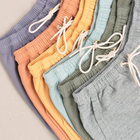 "Spring Terry" Super Tuck Shorts Gray Mist