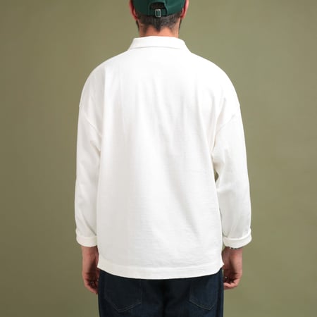 Dotsume L/S Polo Off White